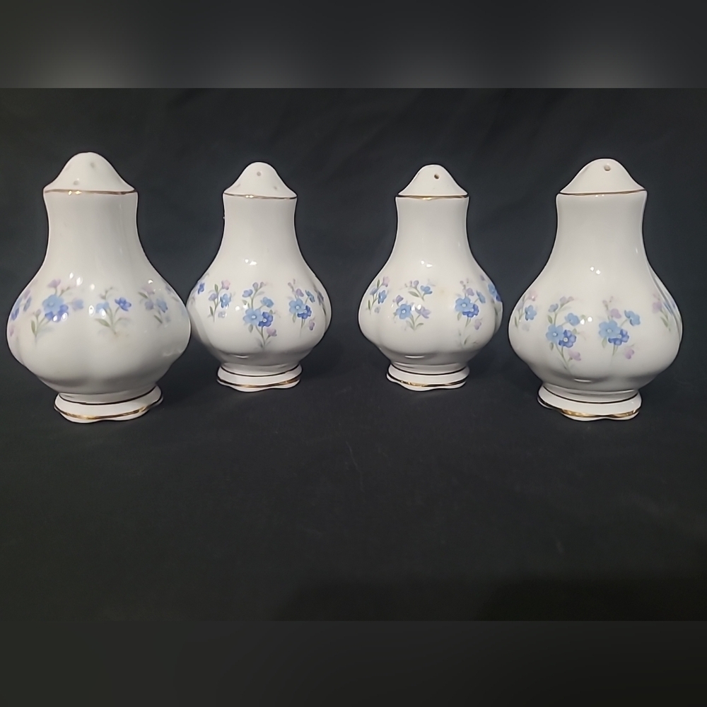 Royal Albert Salt And Pepper Sets  Two Sets Floral Pattern